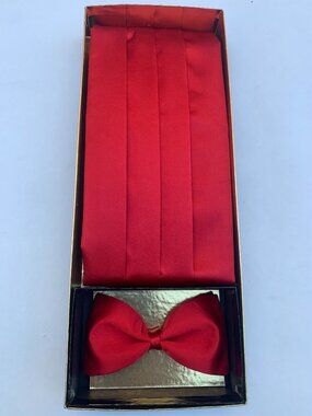 South Korai 100% Silk Cummerbund and Bow Tie Set